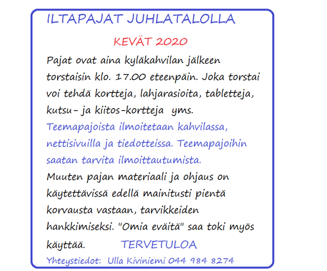 ILTAPAJAT 2020